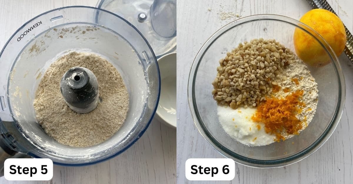 Streusel Topping in a food processor. 