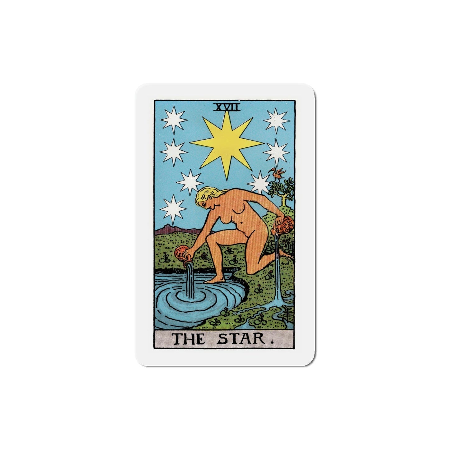 The Star (Tarot Card) Die-Cut Magnet-5 Inch-The Sticker Space