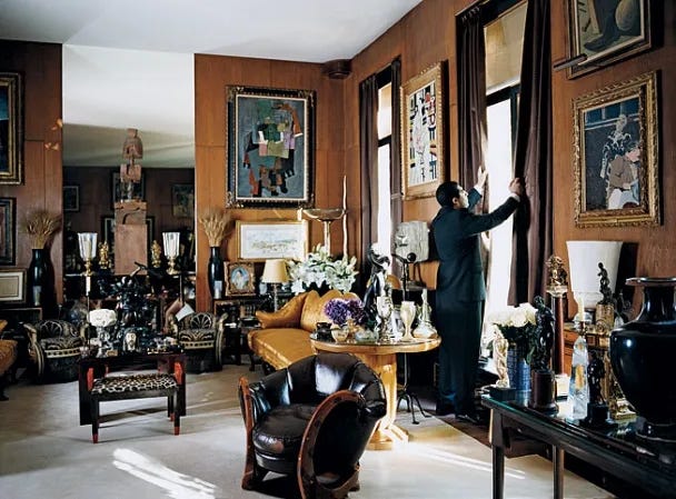 The collection of  Yves Saint Laurent att 55 Rue de Babylone, Paris.