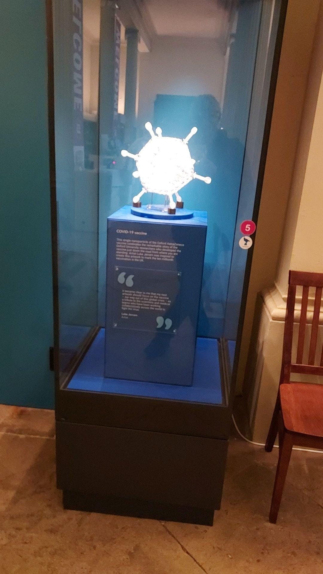 An illuminated representation of the bullshit corona virus