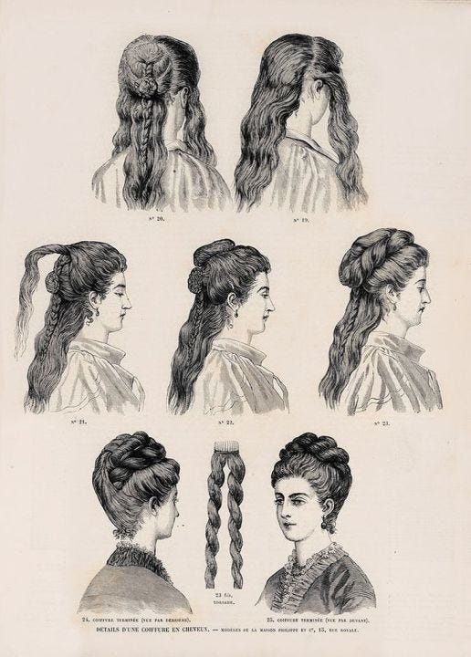 A Simple 1870s Hairstyle Tutorial and a Review of Mona Lisa's Curly Bangs  Wiglet from Hair World By Jamie – The Pragmatic Costumer