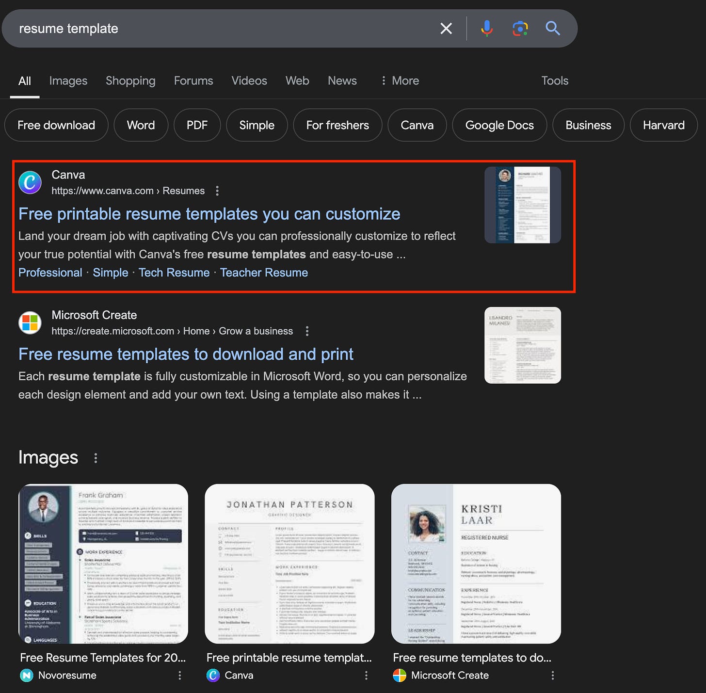 Canva Resume Template Google Search Result
