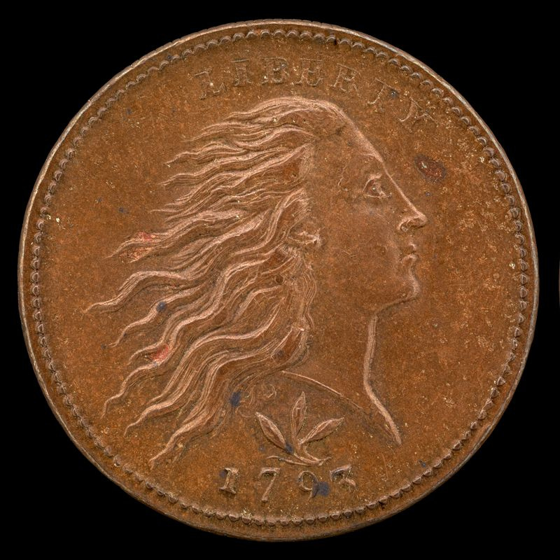 Nnc Us 1793 1c Flowing Hair Cent Wreath Obverse