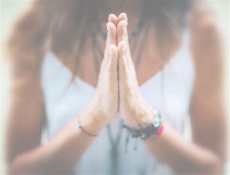 Mindfulness and Meditation. Yoga Woman. Hands in Prayer Position - San ...