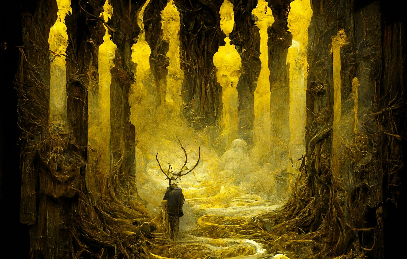 Visions of the King in Yellow. ~ luminous Hastur, entombed beyond… | by  Anthony Repetto | Medium