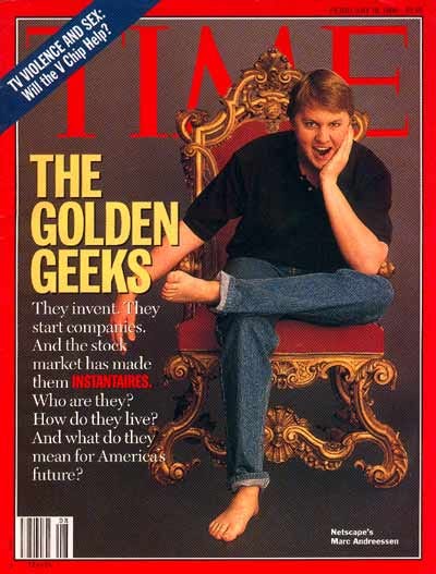 TIME Magazine Cover: Netscape's Marc Andreessen -- Feb. 19, 1996