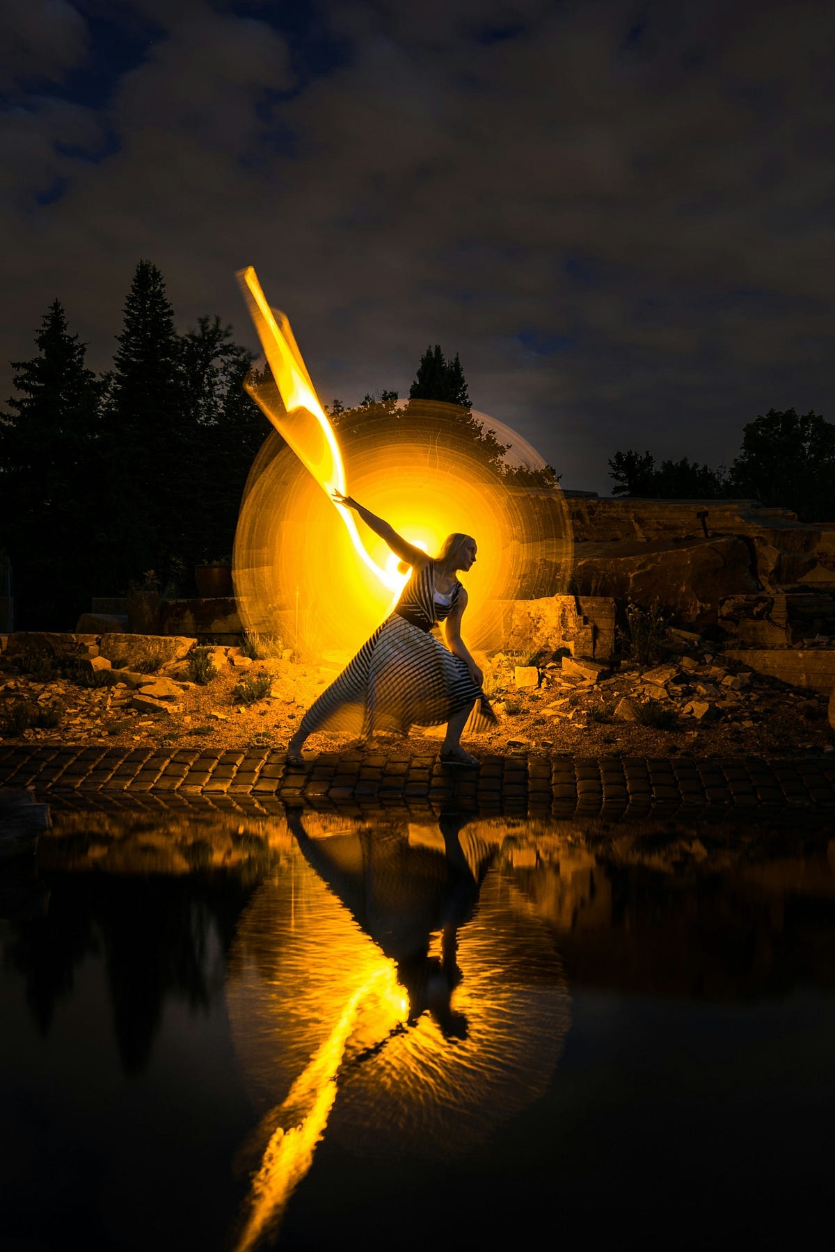 Warrior with a flame Warrior with a flame