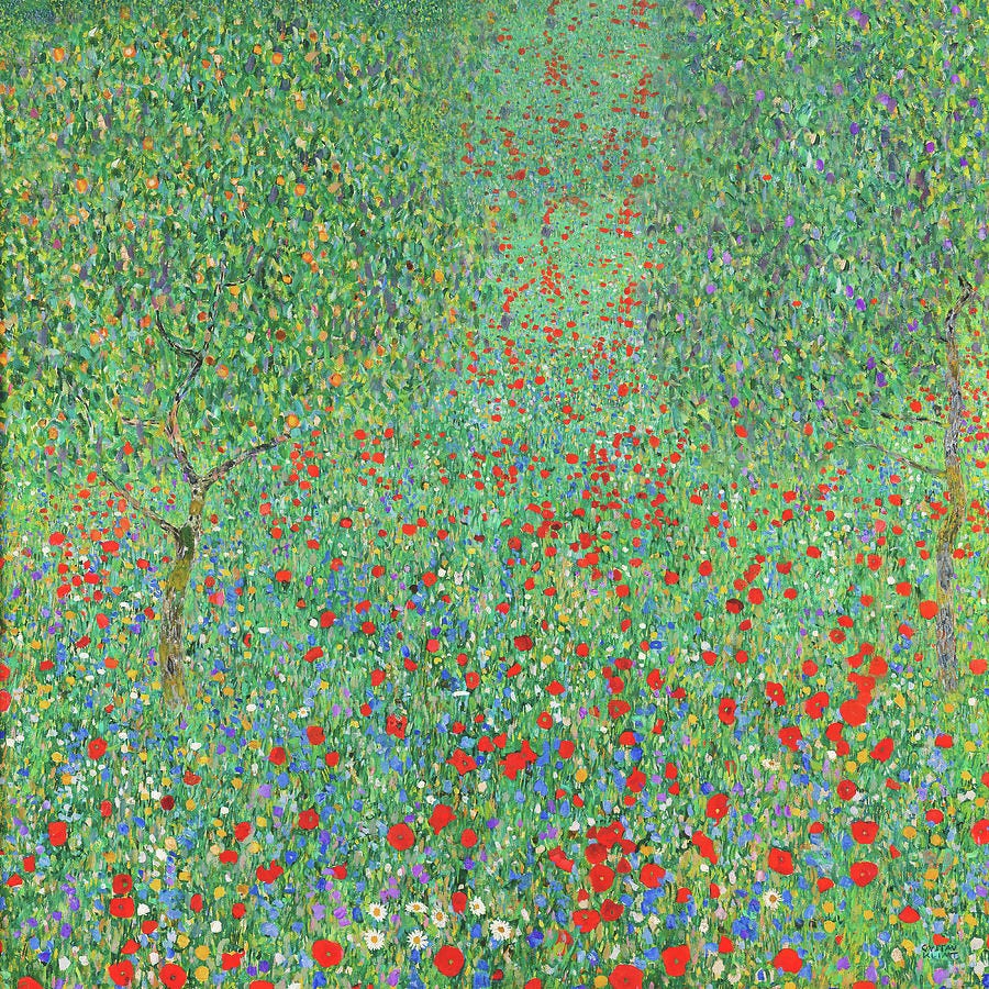 Poppy Field Gustav Klimt by Gustav Klimt