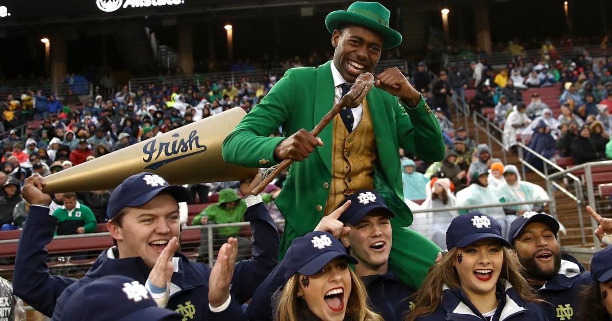 Notre Dame defends leprechaun mascot after it ranked fourth-most offensive  in recent survey | Sporting News