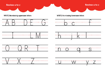 Free Alphabet A to Z Letter Writing Practice Kindergarten Worksheets (not  trace)