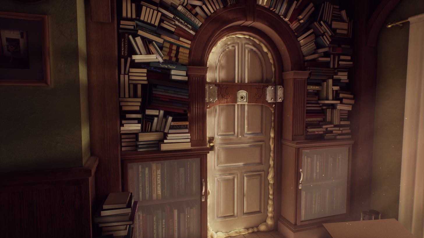Opening a door in What Remains of Edith Finch