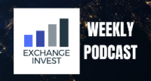Weekly podcast poster with the Exchange Invest logo