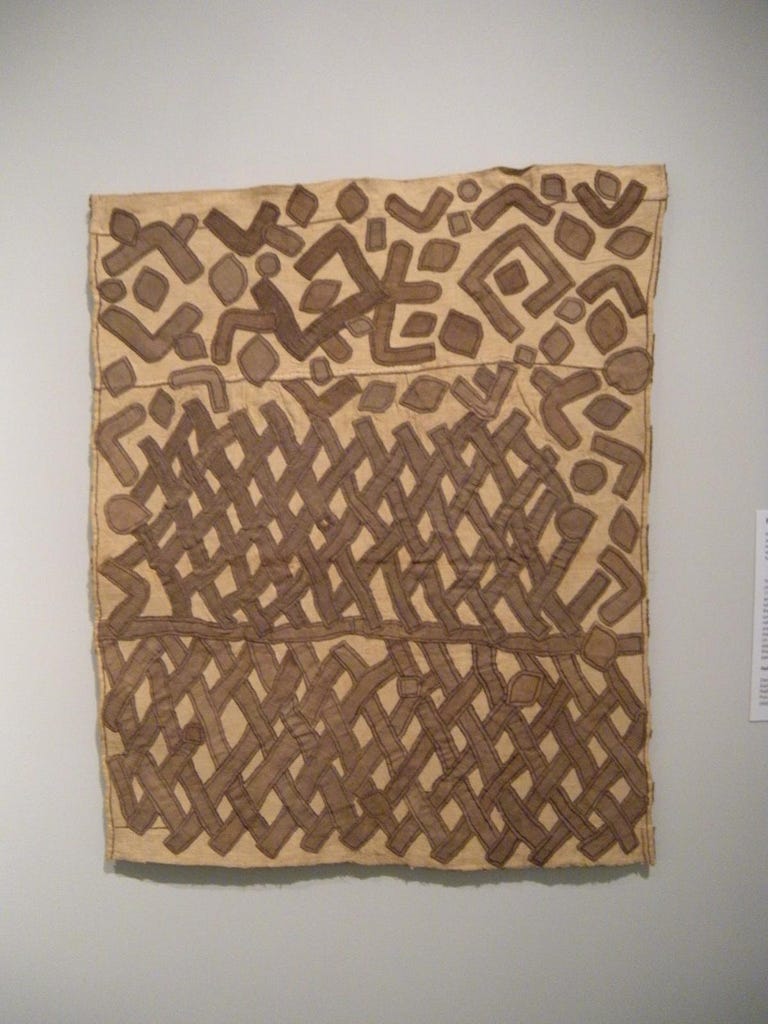 Example of a Kuba Raffia Cloth from Raffia Palm; Honolulu Academy of Art