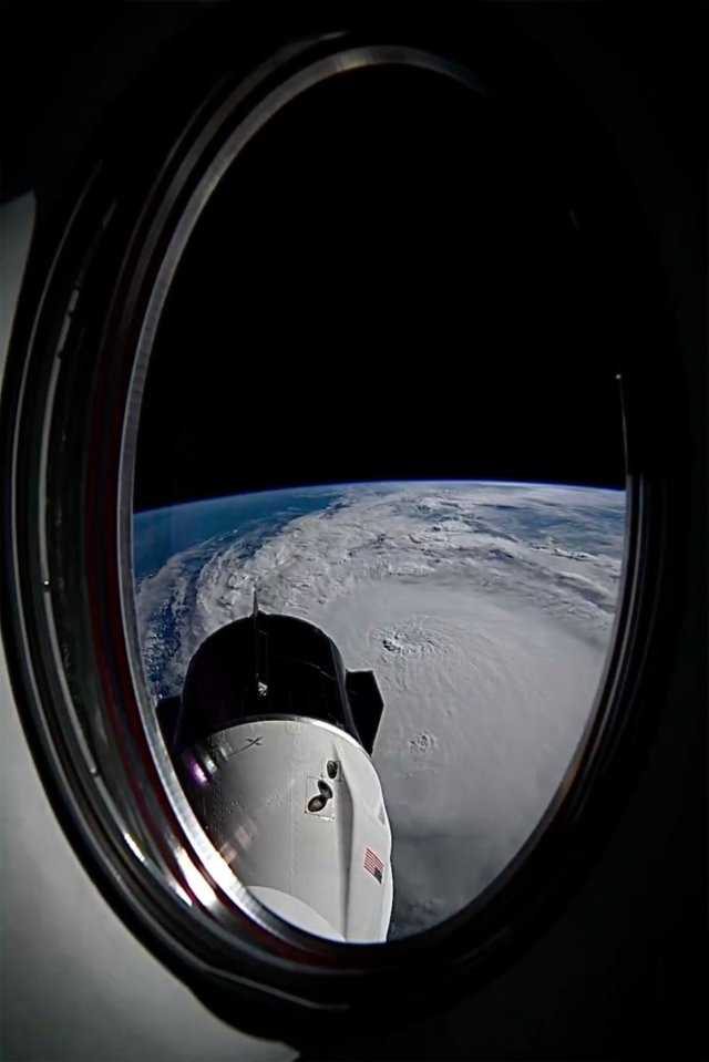 A photo by astronaut Matthew Dominick shows Hurricane Milton from the International Space Station