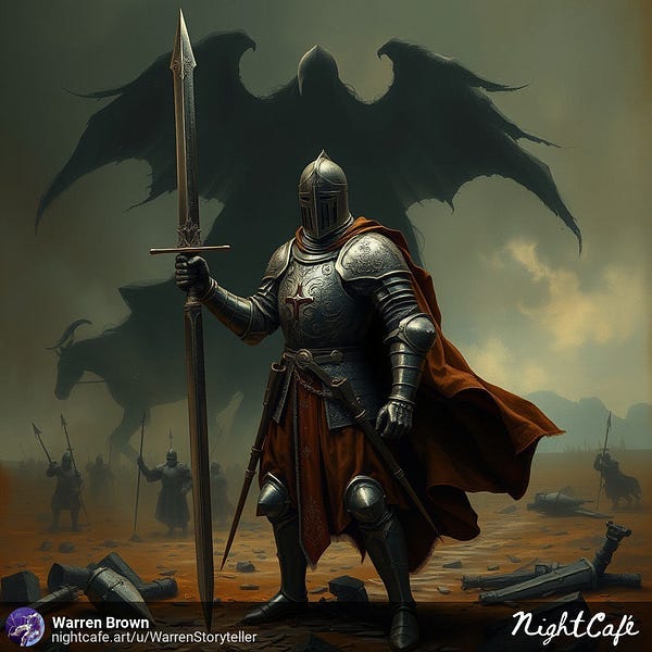 Knight on the battlefield
