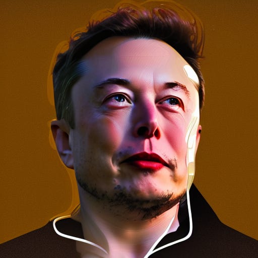 “Elon Musk dissolving” / Stable Diffusion