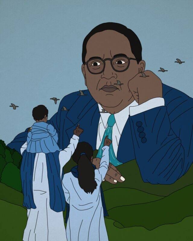 DEPICTING HISTORY: One of Gautam's artworks on Dr BR Ambedkar DEPICTING HISTORY: One of Gautam's artworks on Dr BR Ambedkar