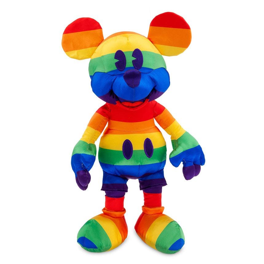 Disney Rainbow Collection 2020 Mickey Mouse Plush – Medium – 15 ½''