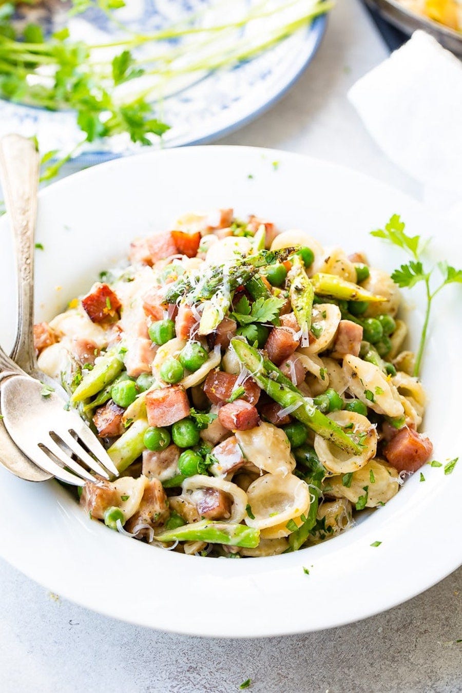 Spring Ham and Asparagus Lemon Cream Pasta Spring Ham and Asparagus Lemon Cream Pasta
