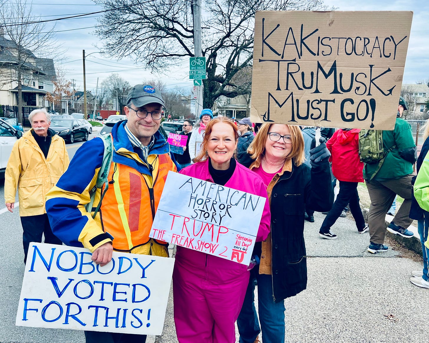 Steve Ahlquist: Thousands take to the streets of Providence to protest the Trump/Musk Administration 45 https%3A%2F%2Fsubstack post media.s3.amazonaws.com%2Fpublic%2Fimages%2Fd6e4c1ed 4eb0 472e b92a