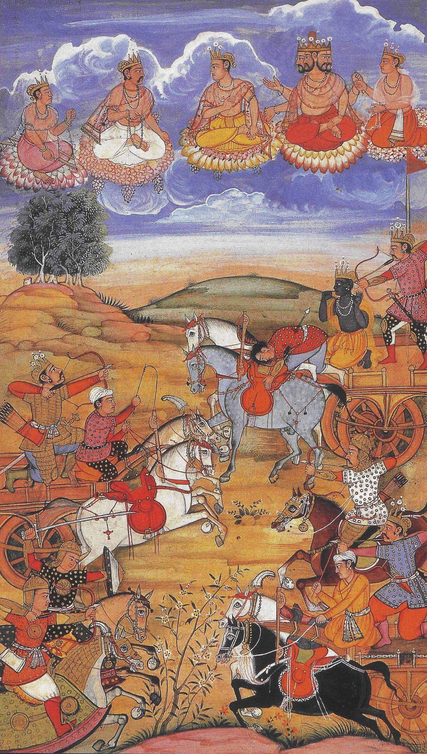 Battle of Kurukshetra from the Bhagavad Gita.