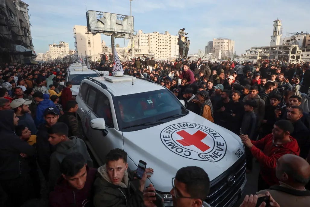 The release of the Israeli hostages from Hamas captivity this week. It's both permissible and necessary to be happy about Jarrar's release, without detracting in the least from the happiness at the freeing of Gonen, Damari and Steinbrecher. Both she and they well deserve the freedom they have regained.