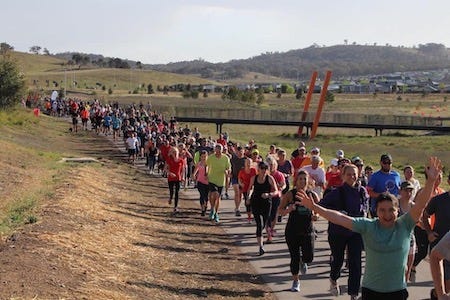 An image depicting a typical parkrun event