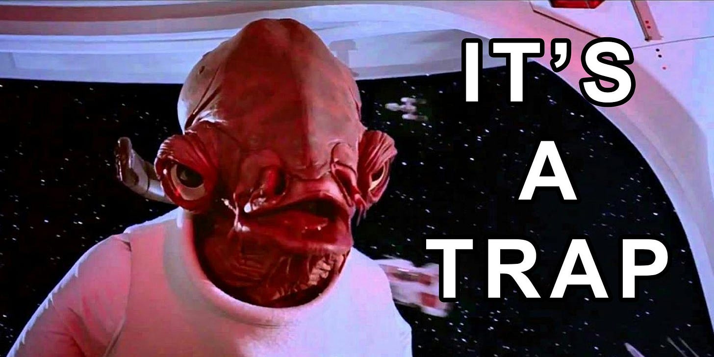 What is the 'It's a Trap' meme?