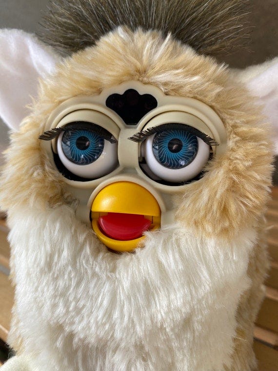 Beige Furby Bear 1998 WORKING, Rare Vintage Furby Toy With Blue Eyes Tiger  Electronics - Etsy