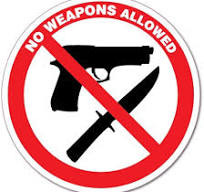 Amazon.com: No Weapons Allowed Guns Knives Sticker Decal ...