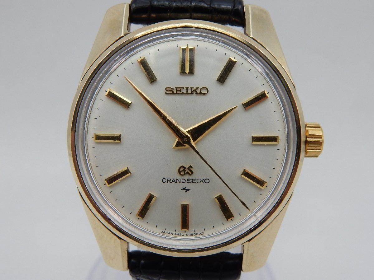 希少 SEIKO セイコー Grand Seiko グランドセイコー 44グランド CAP GOLD 4420-9990 Cal 4420B メンズ 手巻き 現状で