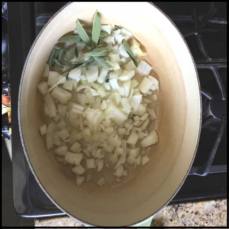 Saute the Onion and Sage Saute the Onion and Sage