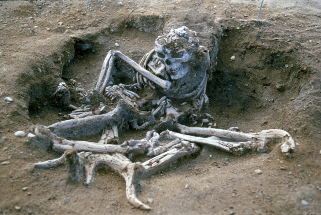 How Burial XXII was found by Lars Larsson's excavation team in the 1980s. How Burial XXII was found by Lars Larsson's excavation team in the 1980s.