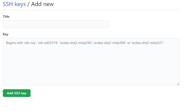 New Github ssh key