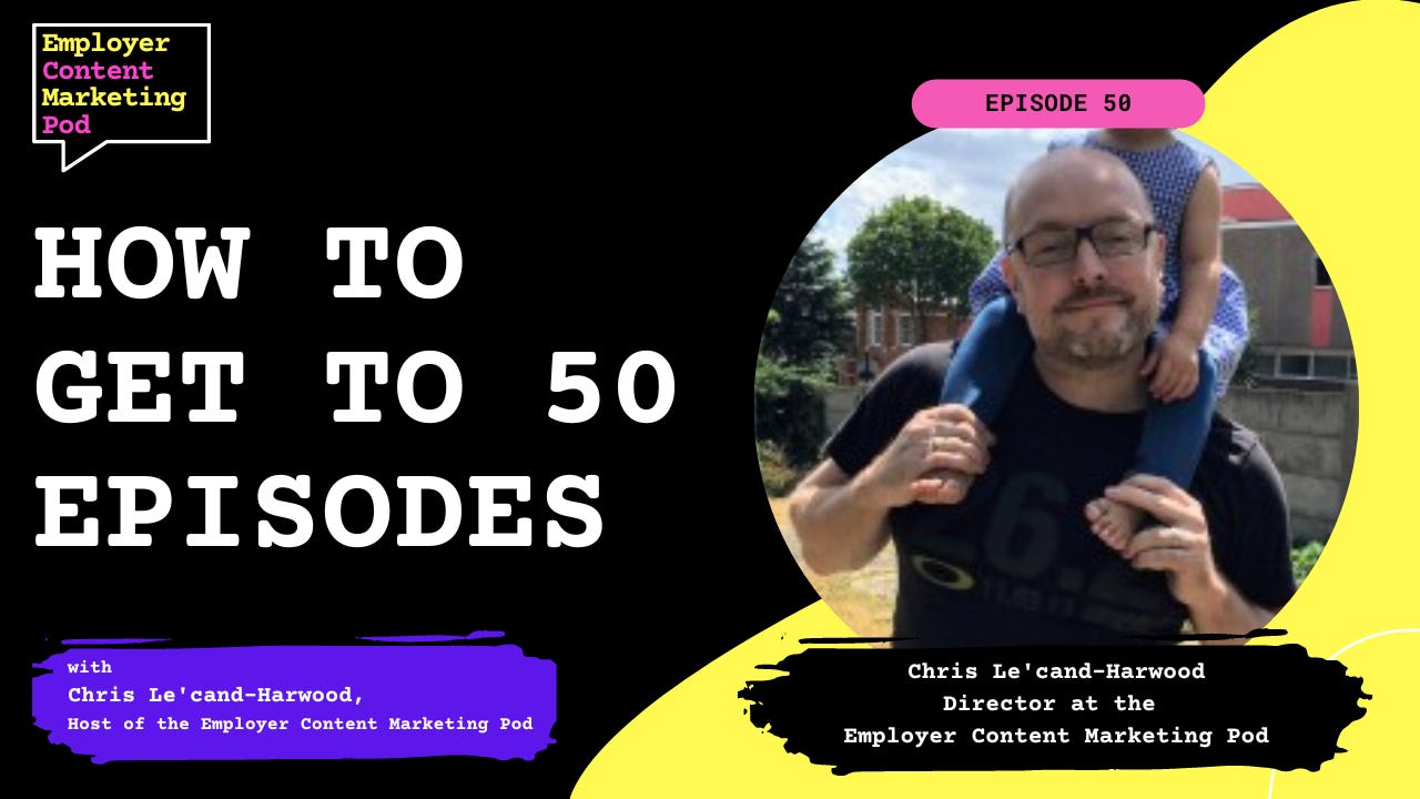 E50: How to get to 50 episodes on your podcast, with Chris Le'cand Harwood