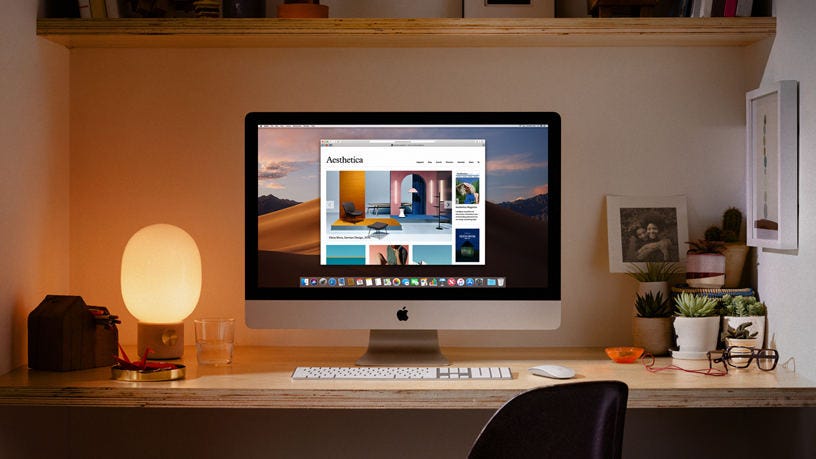 An iMac sitting on a table