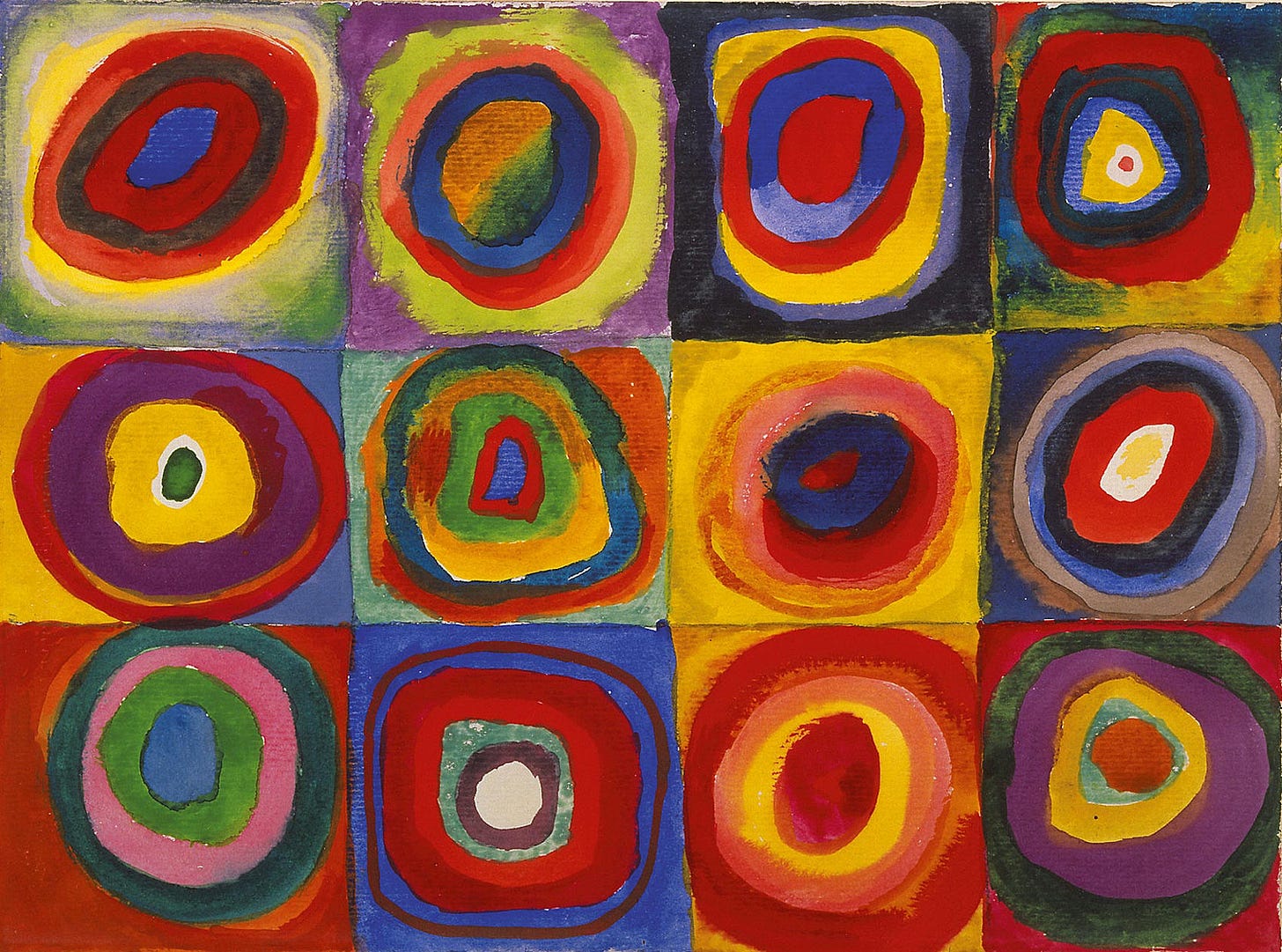 Wassily Kandinsky — Color Study. Squares with Concentric Circles, 1913