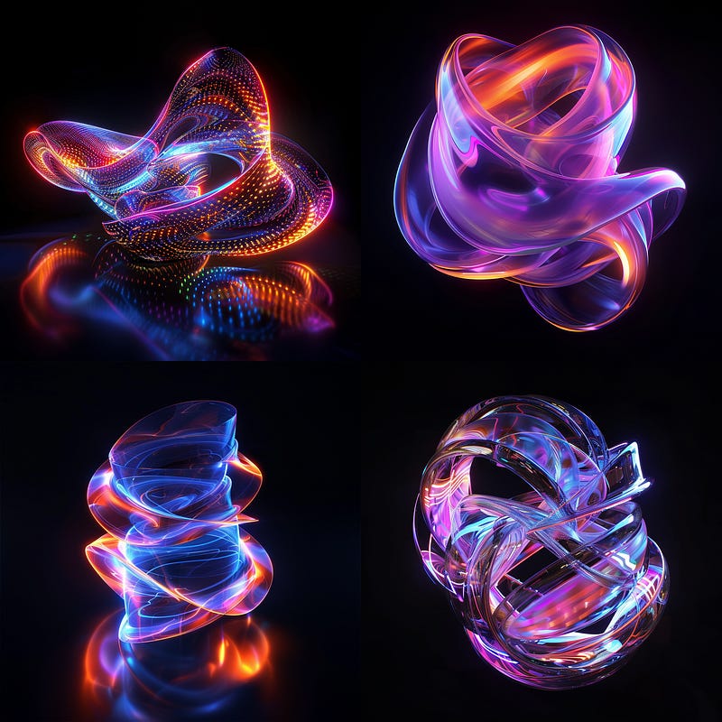 Abstract neon artifact