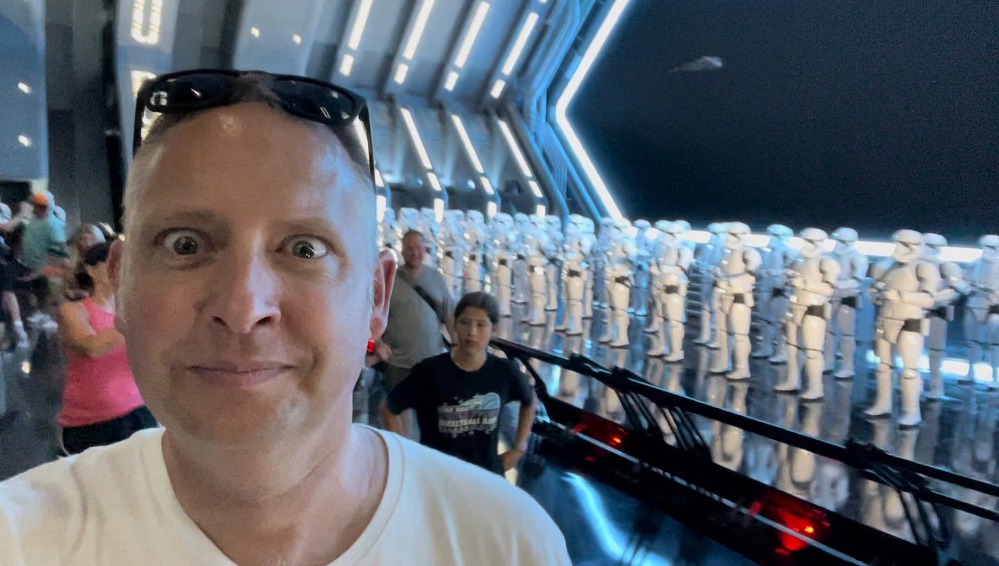 100 stormtroopers behind Dr. Dave
