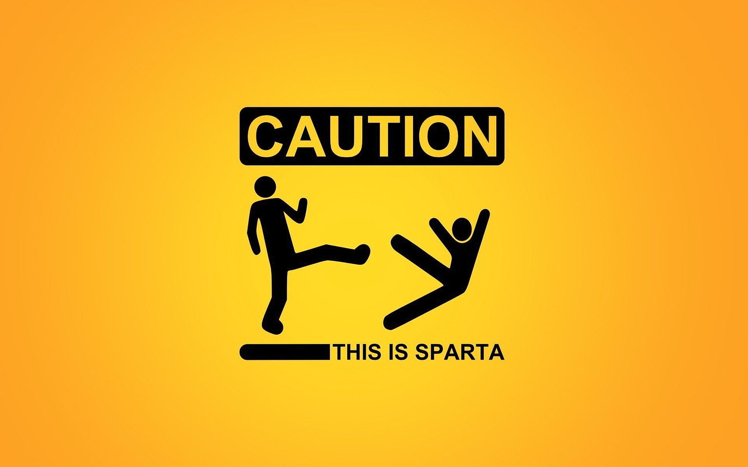 Caution Sign This Is Sparta wallpaper | 1920x1200 | #9130