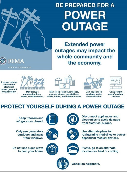 FEMA V-1008 Protect yourself during a power outage flyer. Please contact FEMA for more information and description.