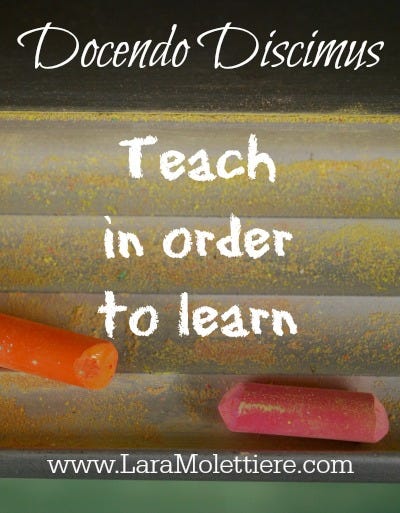 teach in order to learn