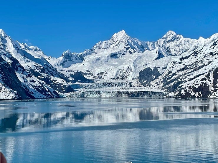 The Harvard Glacier in College Fjord. The glaciers here are named after Ivy League schools, pointedly leaving out Princeton. Ha.