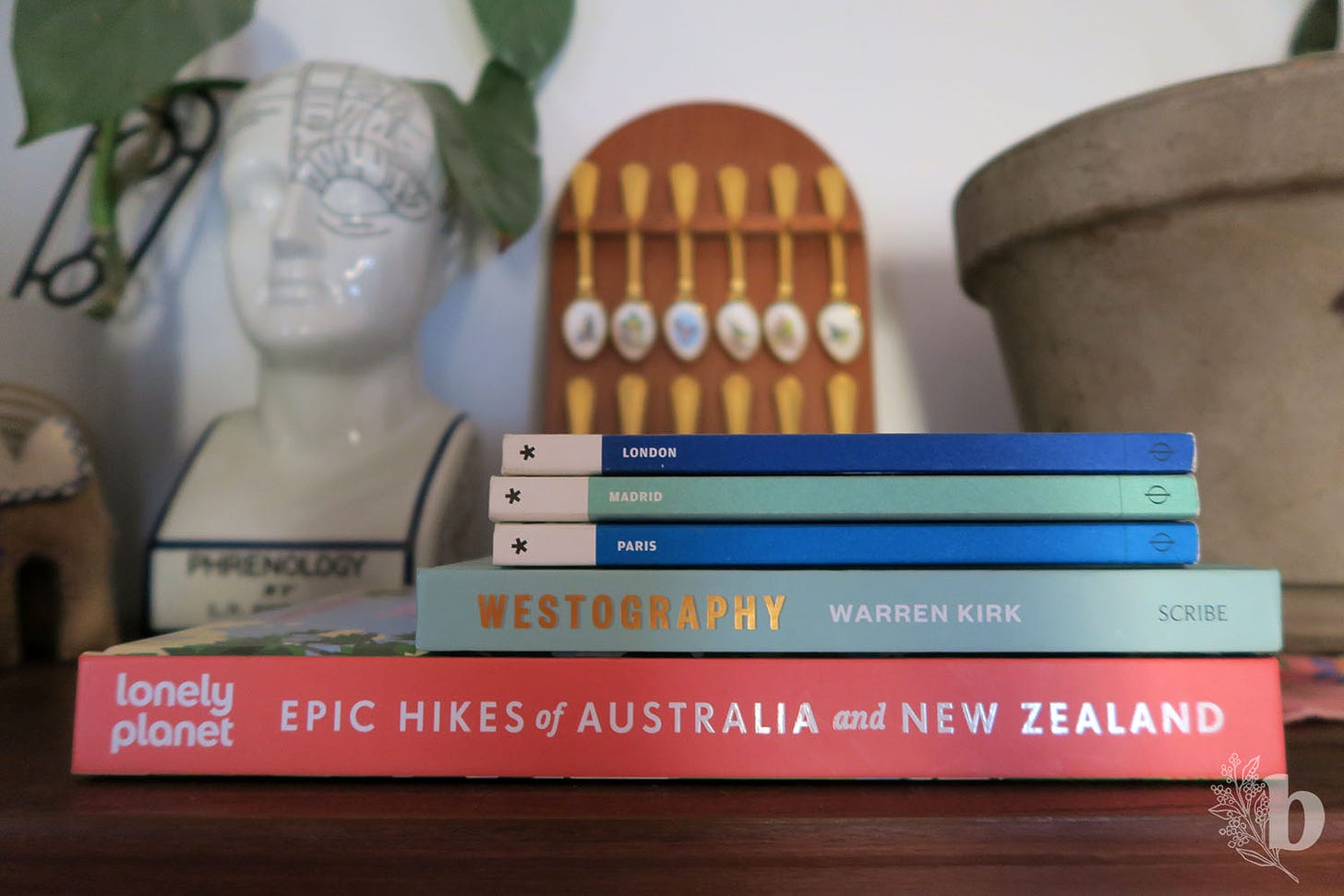 A pile of travel books