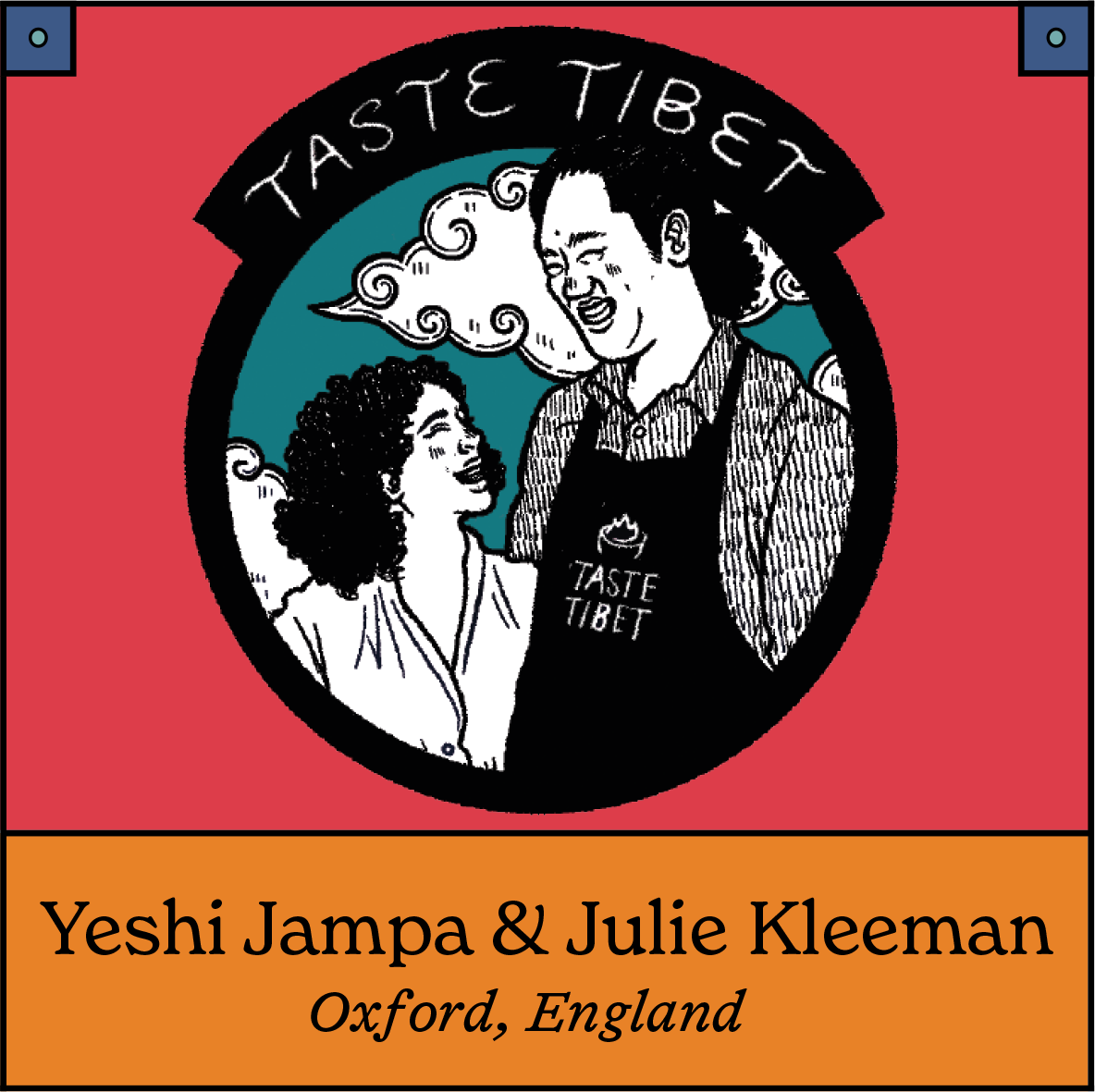 A portrait of Yeshi Jampa and Julia Kleeman, based in Oxford, England