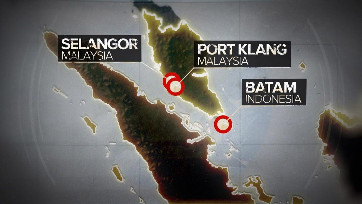Peta Asia Tenggara - Malaysia dan Indonesia