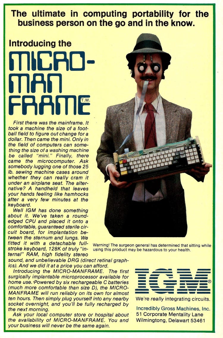 From the April 1983 issue of Creative Computing