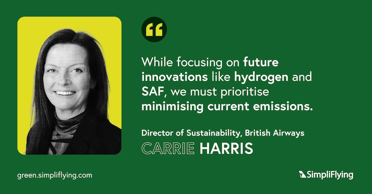 Carrie Harris, Director of Sustainability at British Airways in conversation with Shashank Nigam