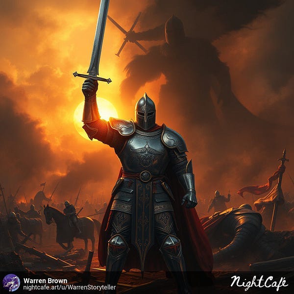 Knight on the battlefield