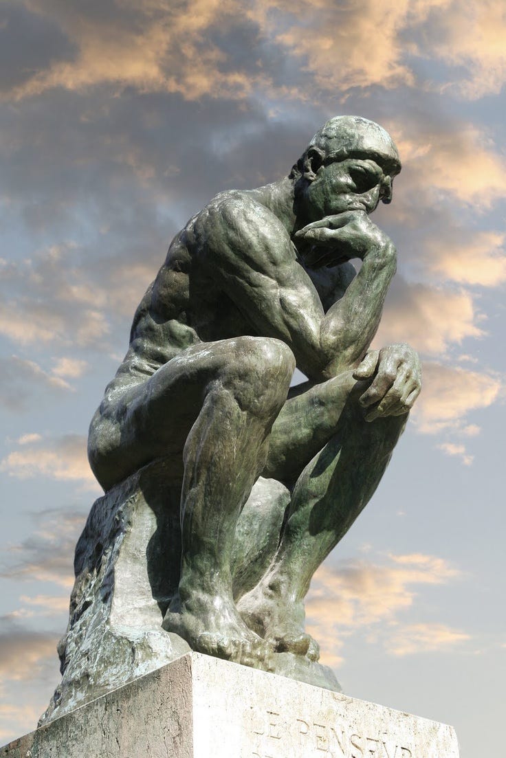 Thinker by Auguste Rodin | Fine art posters, Rodin the thinker, Art inspiration painting